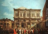Canaletto Canvas Paintings - The Feast Day of St Roch